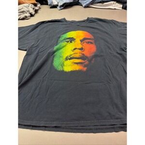 Bob Marley Jamaica Collection Graphic T-Shirt Mens XL Black Rasta Portrait Tee